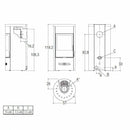 Piazzetta E129 M stufa a legna 7,9 kW a convezione naturale