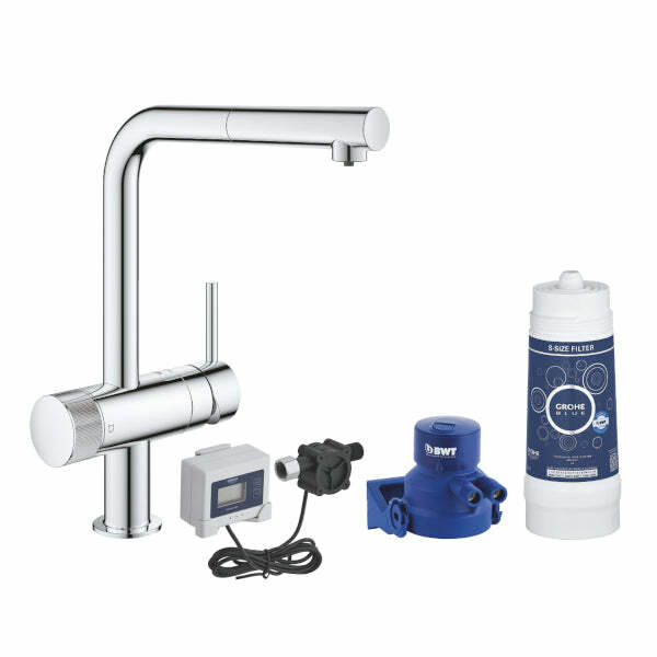 Grohe Blue PURE MINTA 120835 starter kit miscelatore L, filtro 5 fasi, contalitri