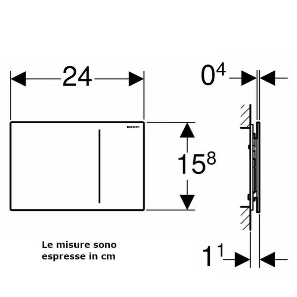 Geberit Sigma70 placca di comando vetro bianco