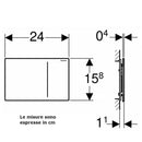 Geberit Sigma70 placca di comando vetro bianco