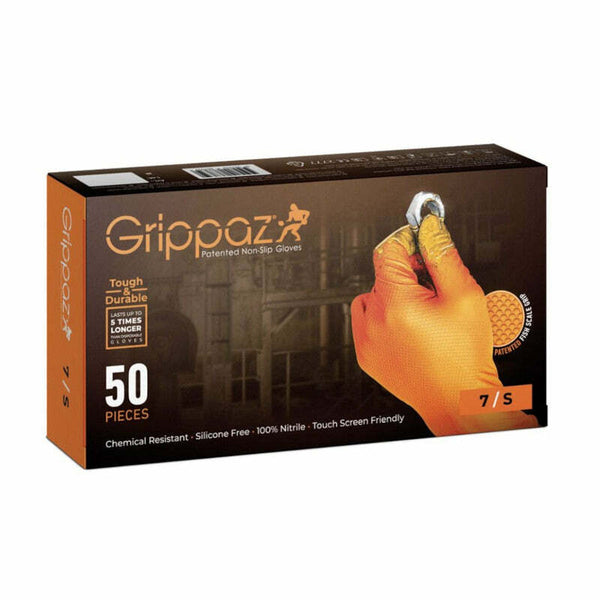 Guanti monouso Grippaz 246OR-M 24 cm TG. M arancione - box 50 pezzi