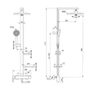 Colonna doccia Alu+ BD584SI Ideal Standard con doccetta e soffione argento opaco
