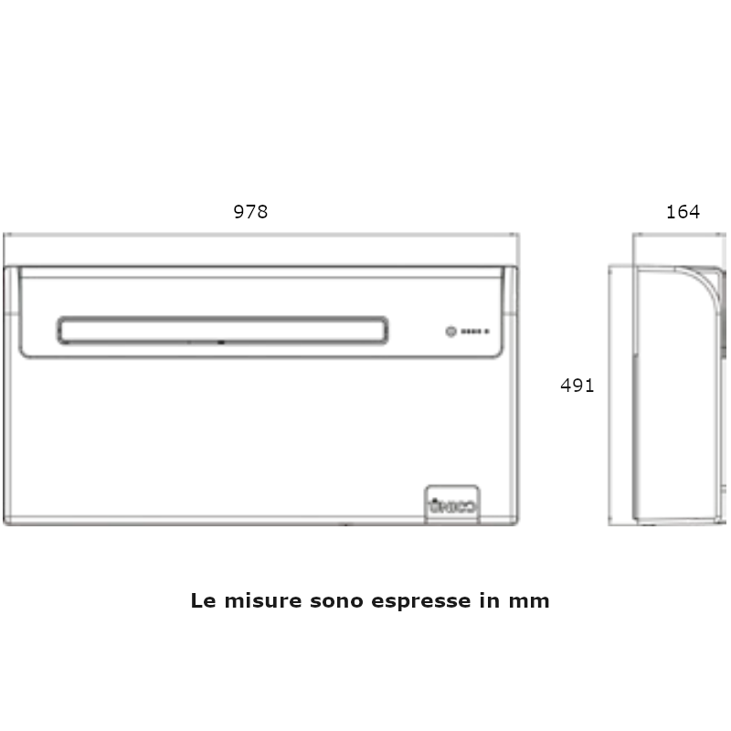 Climatizzatore Unico Air 20 HP Eva 1,7 kW senza unità esterna
