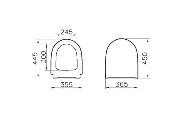 Vitra Sento sedile senza chiusura rallentata - bianco