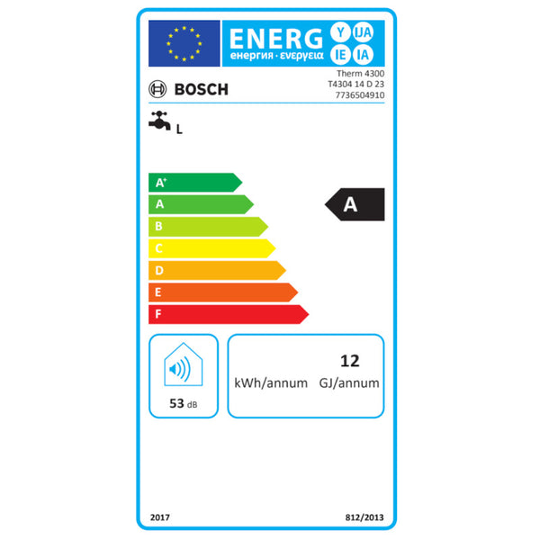 Scaldabagno Therm 4304 14 D23 Bosch-Junkers a metano 14 l/min