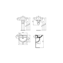 Lavabo QUARZO e EUROVIT W332301 600 x 470 mm bianco europeo