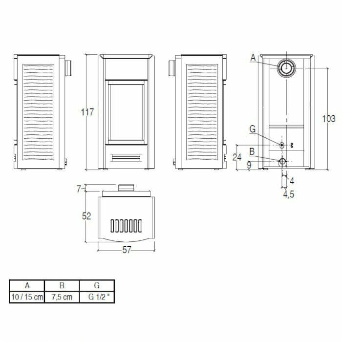 Piazzetta G963 D stufa a gas metano canalizzabile 7,7 kW