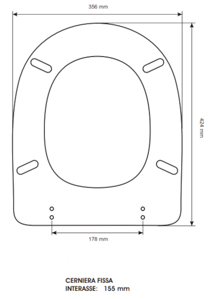 Colbam 141179C sedile compatibile con Ceramica Dolomite Clodia