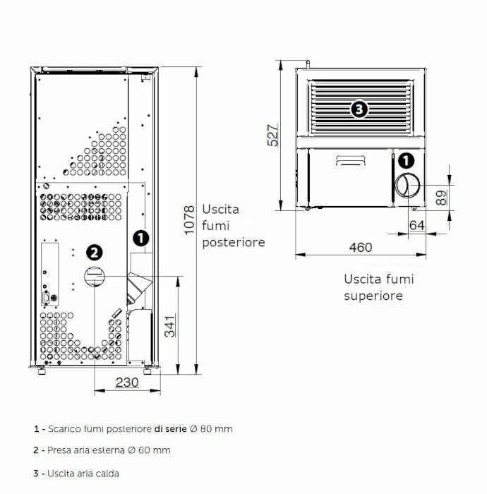 CS Thermos Andy stufa a pellet 8,07 KW
