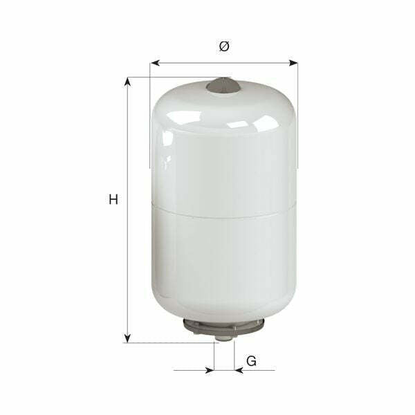 Cimm vaso espansione membrana intercambiabile ACS CE da 24 litri