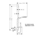Colonna doccia Raindance Select S 120 Hansgrohe 27667000 doccetta 3 getti