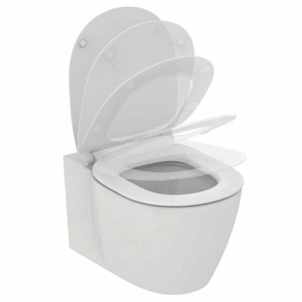 Ideal Standard Connect vaso sospeso con sedile a chiusura rallentata AquaBlade bianco lucido E049301