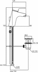 Miscelatore monocomando bidet Active B8064AA Ideal Standard con piletta 1"1/4