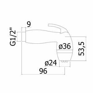 Paffoni kit idroscopino bianco in ABS