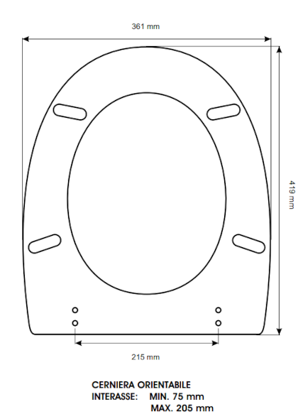Colbam sedile compatibile con Ideal Standard - Ala Sospeso - bianco