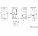 Piazzetta E228 C stufa ibrida 8 KW con bocchetta frontale e scarico superiore