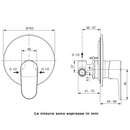 Miscelatore ad incasso per doccia Cerafine O A7192AA senza deviatore