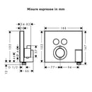 Miscelatore termostatico ShowerSelect Hansgrohe 2 utenze con supporto doccia
