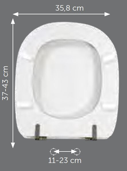 Sedile compatibile Pozzi Ginori Cinquecento bianco