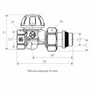 Giacomini R15TG detentore diritto 1/2" per radiatori