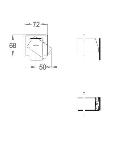 FIR parte esterna miscelatore a parete