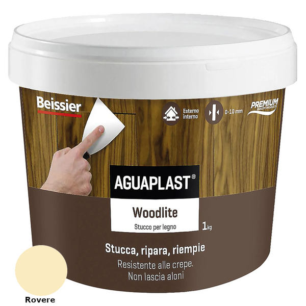 Stucco per legno WOODLITE rovere Aguaplast 1 kg