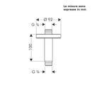 Fissaggio a soffitto 27418000 Hansgrohe 3/4" da 10 cm