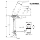 Miscelatore lavabo Ceramix Blue A5658AA Ideal Standard con piletta e fissaggio Top Fix