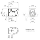 Bidet a terra Kite BCKTELBIDE Ercos bianco lucido