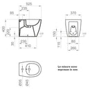 Bidet a terra Kite BCKTELBIDE Ercos bianco lucido