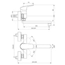 Miscelatore a parete per lavello Ceraflex B1730AA Ideal Standard