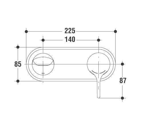 Ideal Standard MELANGE Monocomando lavabo a parete, parti esterne