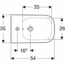 Geberit Smyle Square bidet sospeso vetrochina bianco