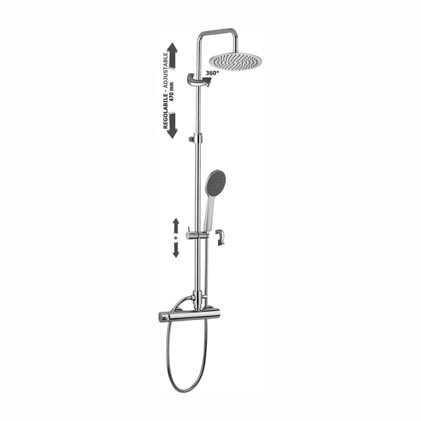 Colonna doccia Paffoni MINI MASTER ZCOL 686SK2 con miscelatore SK168RCR
