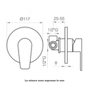 Miscelatore doccia a incasso Ecostyle BTESTCDO01 Ercos ad una via