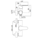 Paffoni Green miscelatore doccia esterno 1/2" cromo