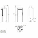 Piazzetta E124 A stufa a legna 7,2 kW a convezione naturale