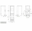 Piazzetta P920 M stufa a pellet 8,5 kW scarico posteriore