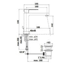 Paffoni Elle-Effe mix lavabo medio prolungato cromo
