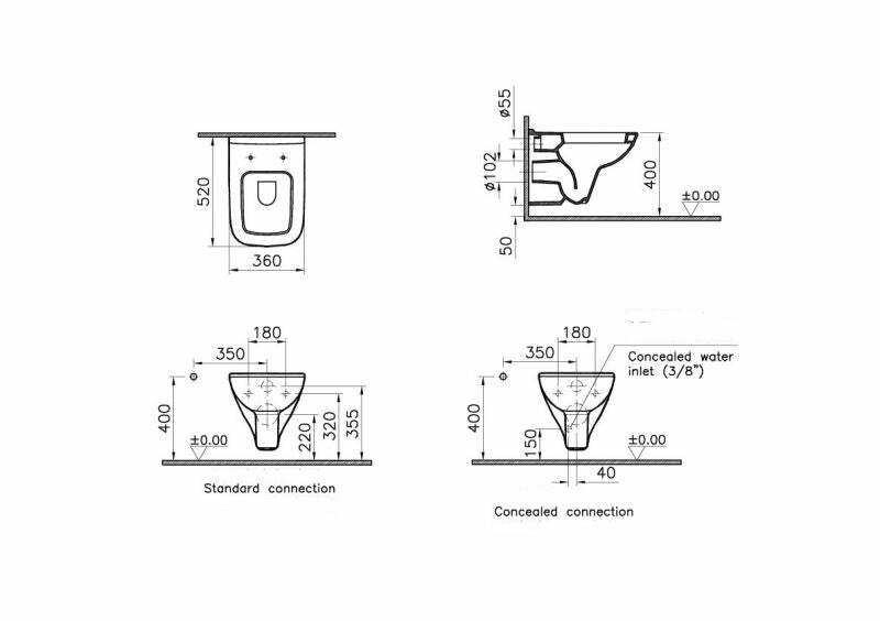 Vitra S20 vaso sospeso ceramica bianco
