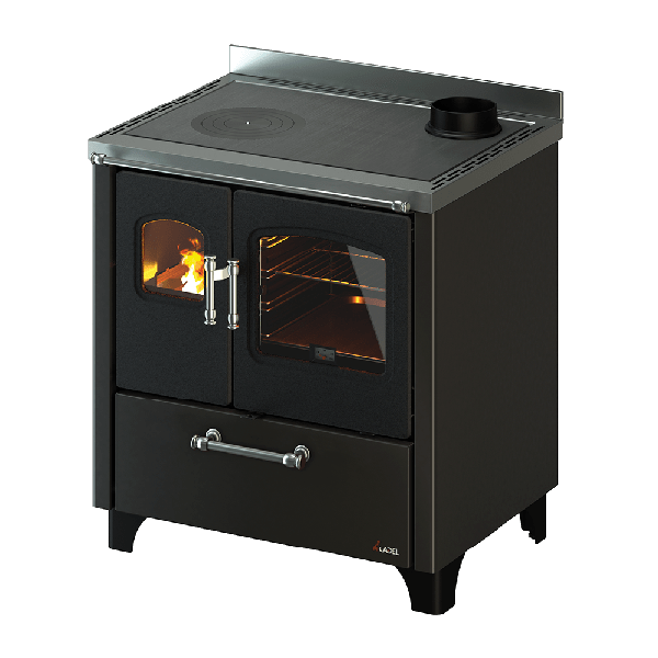Cadel Smart 80 cucina a legna ventilata, rivestimento metallo