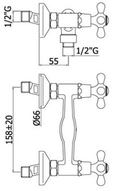 Paffoni Iris mix lavello a muro cromato