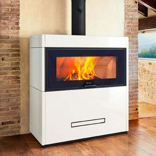 Piazzetta LUGANO MC 133/52 BL stufa caminetto a legna 14 kW