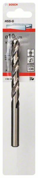 Bosch punta per metallo HSS-G, DIN 338 10 x 87 x 133 mm - 1 pezzo