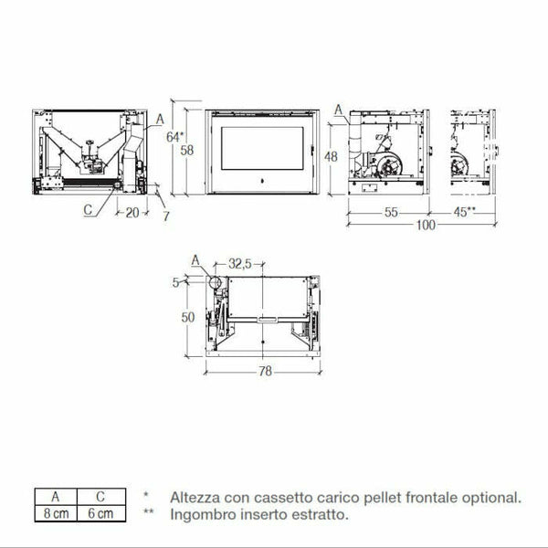 Superior SCP 9 inserto a pellet 9 KW