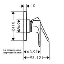 Miscelatore doccia ad incasso Rebris S 72648000 Hansgrohe con corpo incasso