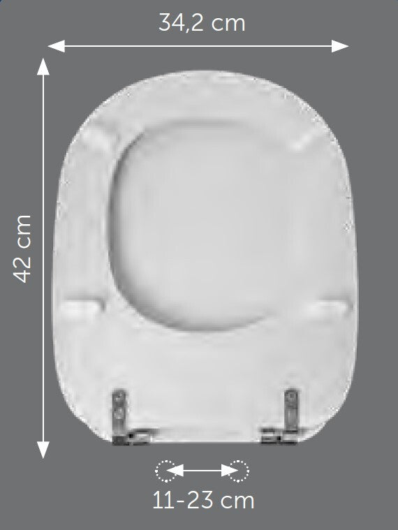 Sedile compatibile Ideal Standard Tesi Classic bianco europeo in poliestere termo press