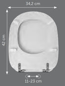 Sedile compatibile Ideal Standard Tesi Classic bianco europeo in poliestere termo press