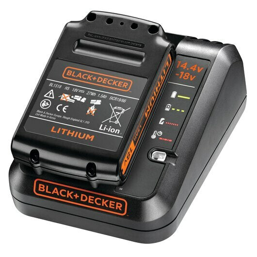 Black & Decker kit batteria 18V 1,5Ah e caricabatterie 1A