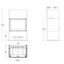 Piazzetta BERNA MC 80/64 BL stufa caminetto a legna 11 kW